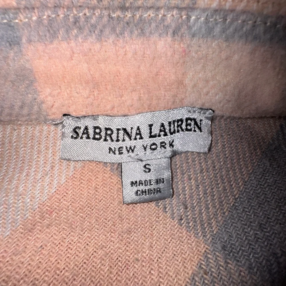 Sabrina Lauren Small Plaid Flannel Coat Jacket Button Down - Picture 3 of 5